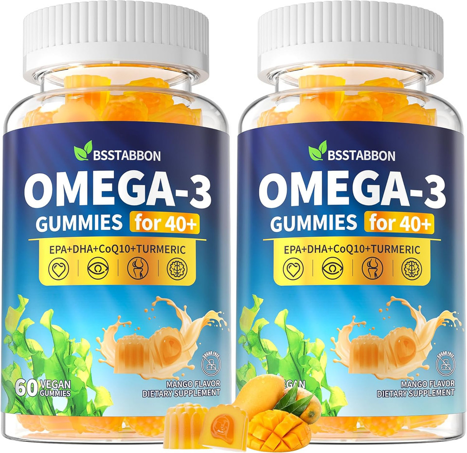 Omega-3 Gummies Supplement For Adults 40+: 1280Mg Vegan Omega3 Fatty Acid Dha Epa With Vitamin D3 K2 Zinc Turmeric For Overall Health Support - Fish Oil Alternative For Women Men(60Count) Omega-3 Gummies Supplement For Adults 40+: 1280Mg Vegan Omega3 Fatty Acid Dha Epa With Vitamin D3 K2 Zinc Turmeric For Overall Health Support - Fish Oil Alternative For Women Men(60Count)