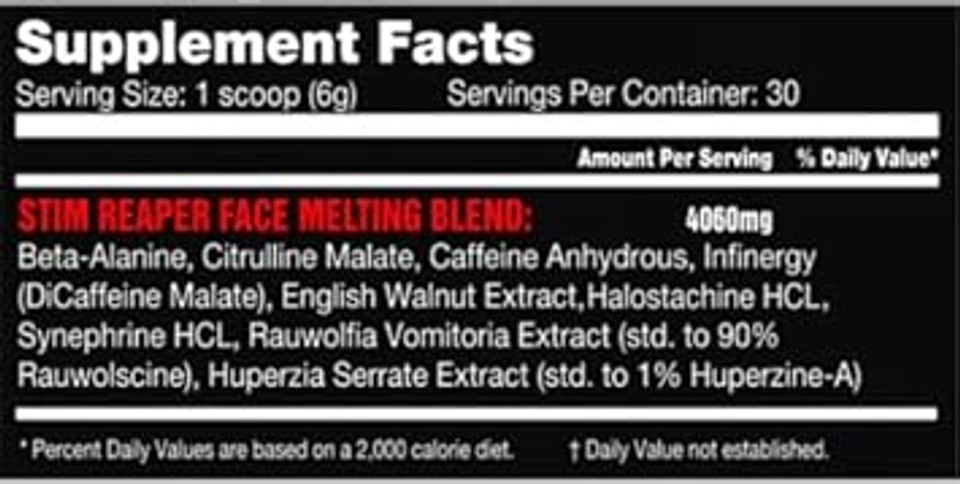 Stim Reaper Black High Stimulant Pre-Workout Powder Extreme Energy & Focus | Long Lasting Euphoria And Muscle Pumps | 30 Servings (American Pop)