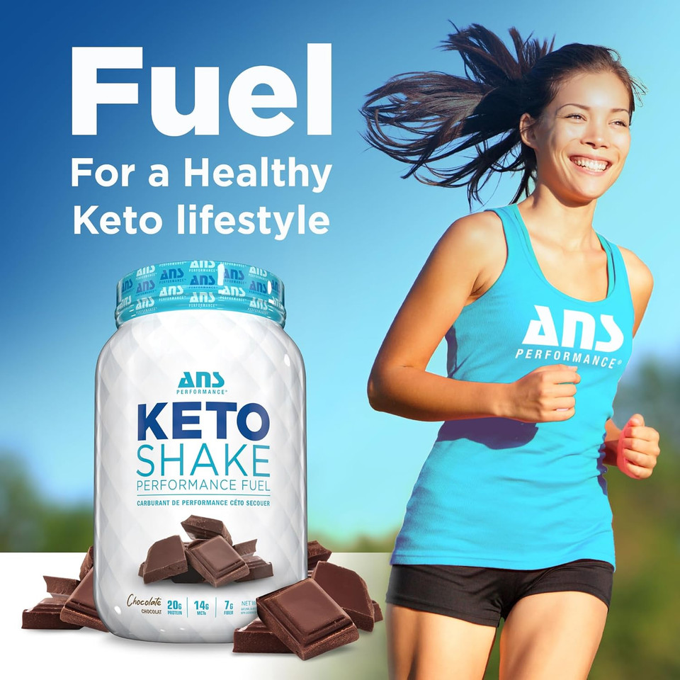 Ketosys Protein Powder - Low Carb Shake - Gluten Free - Delicious Taste - Healthy Fats - Ready To Mix Drink (Chocolate)