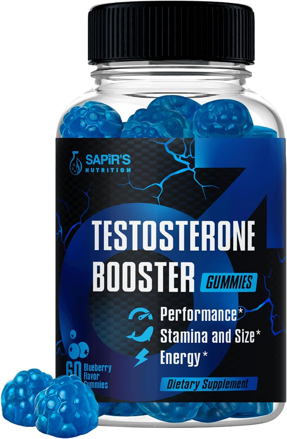 Testosterone Booster Gummies, Male Enhancing Supplement, Add 2 In Enlargement Gummies For Men , Male Enhancement Chews Energy, Strength, Stamina, Endurance, Performance, Natural Blue Berry Chews