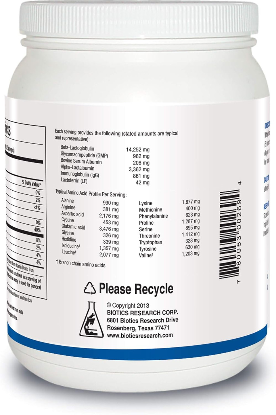 Biotics Research Whey Protein Isolate Unflavored 20 Grams - Undenatured Non-Gmo Delicious Protein Powder -Supports Muscle Growth, Energy, High Immune Factors (Igg, Lactoferrin),Sugar-Free,20 Servings