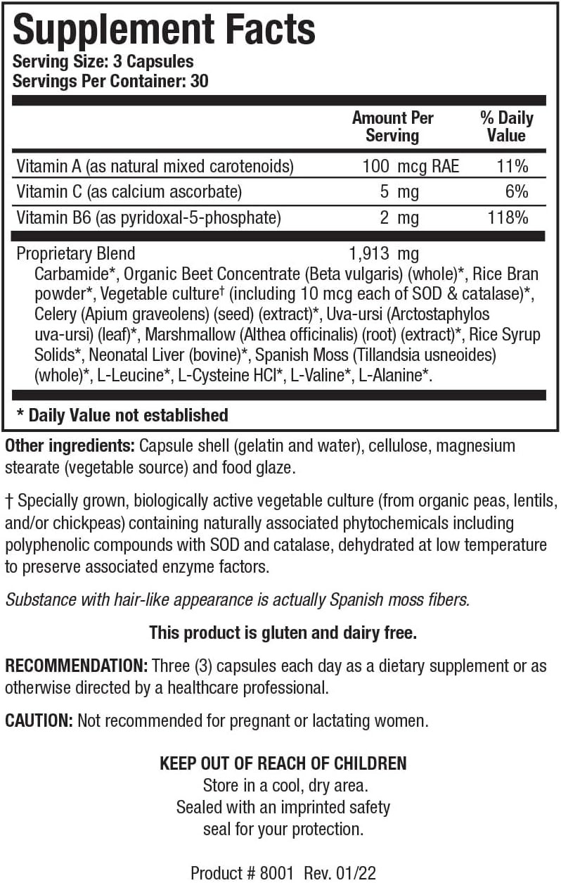 Biotics Research Carbamide Plus Promotes Healthy Kidney And Bladder Function, Water Balance, Healthy Fluid Balance, Support Physiological Elimination Of Water, Supports Biliary Function 90 Capsules