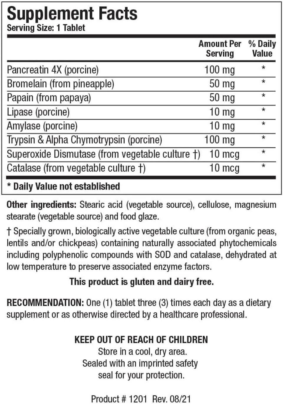 Biotics Research Intenzyme Forte Proteolytic Pancreatic Enzymes, Pancreatin, Bromelain, Papain, Lipase, AmylaseSupplement Supports Healthy Protein DigestionImmune & Circulatory Function 500 Tablets Biotics Research Intenzyme Forte Proteolytic Pancreatic Enzymes, Pancreatin, Bromelain, Papain, Lipase, AmylaseSupplement Supports Healthy Protein DigestionImmune & Circulatory Function 500 Tablets
