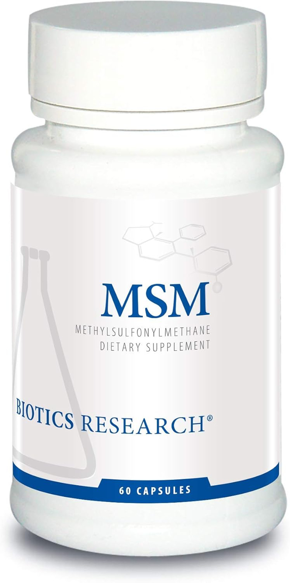 Biotics Research Msm Potent Sulfur Supplement, Collagen Production, Healthy Hair, Skin & Nails, Muscle And Joint Comfort. 60 Capsules