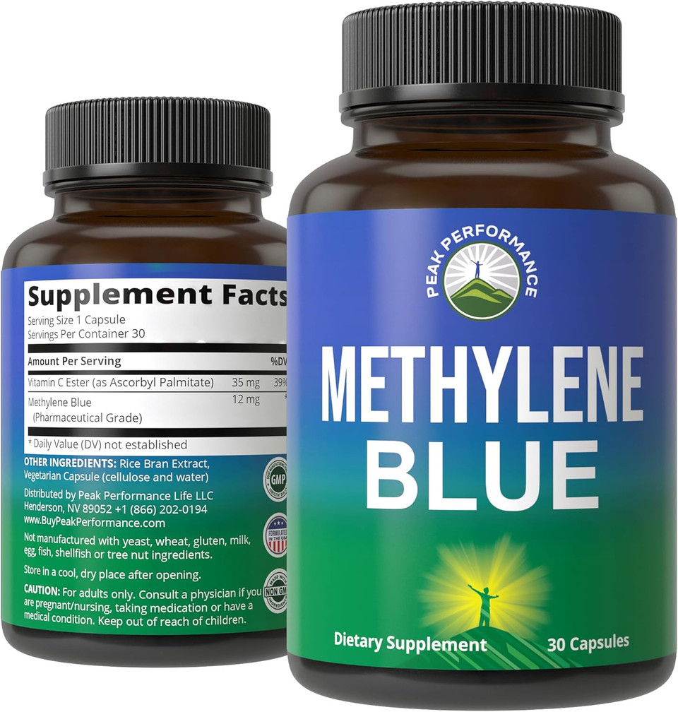 Methylene Blue Drops Ultra High Purity Pharmaceutical Grade Supplement For Humans. Vegan Methylene Blue Liquid Drops For Better Absorption. Support Memory, Focus, Clarity, And Healthy Aging