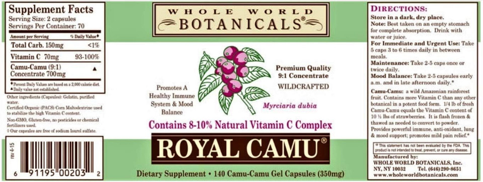 Royal Camu Capsules 400Mg - 120 Capsules Royal Camu Capsules 400Mg - 120 Capsules