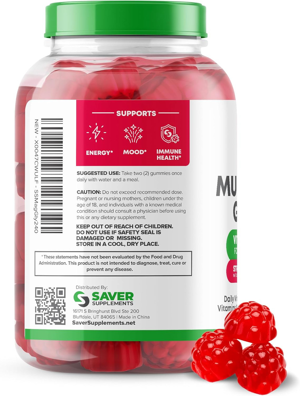 Sugar Free Multivitamin Gummies, 120 Gummies  Naturally Flavored And Sweetened Vitamin Gummy For Women And Kids  Strawberry Flavor Sugar Free Multivitamin Gummies, 120 Gummies  Naturally Flavored And Sweetened Vitamin Gummy For Women And Kids  Strawberry Flavor