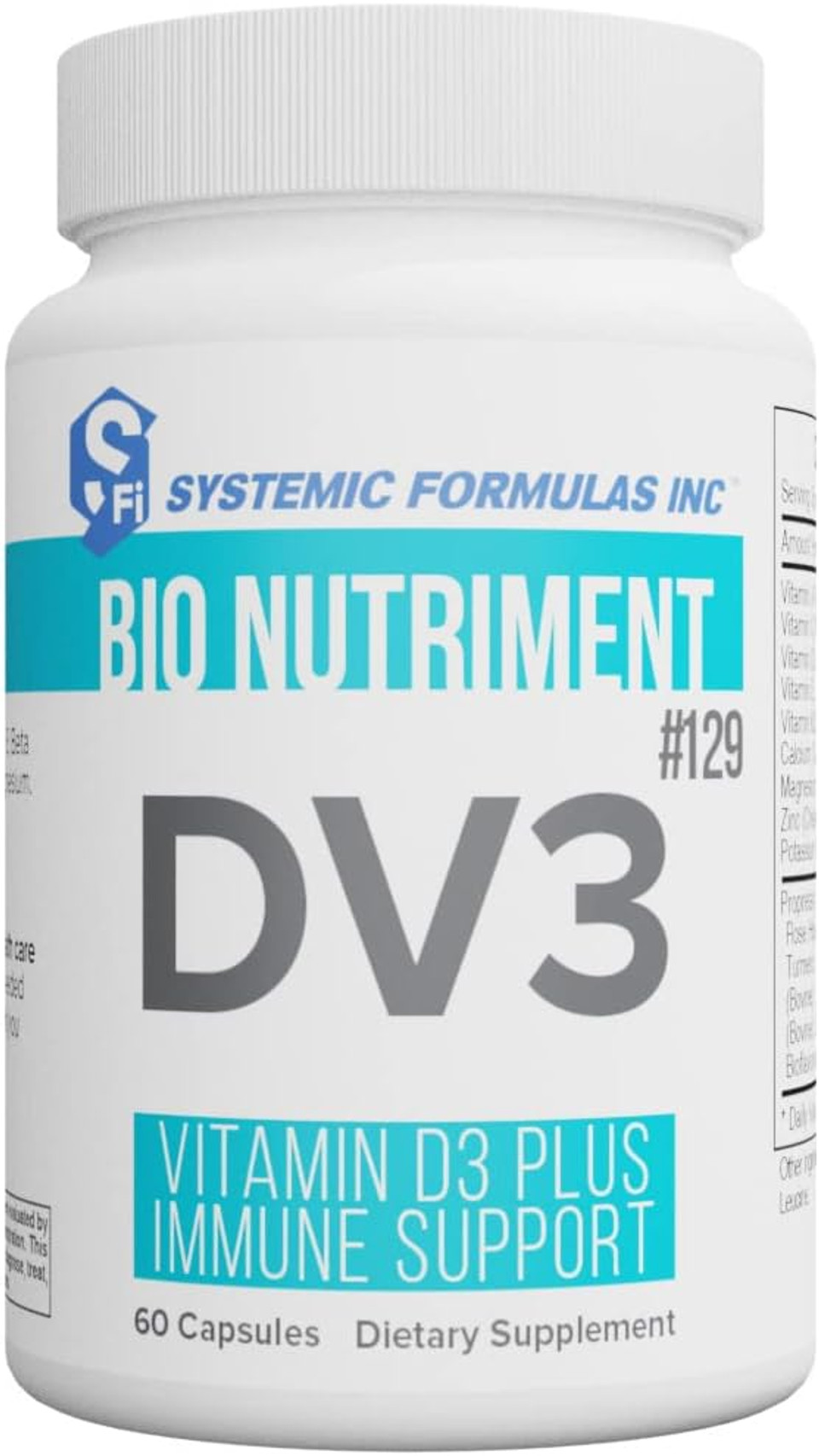 Systemic Formulas Dv3 Bionutriment Vitamin D3 Plus Immune Support