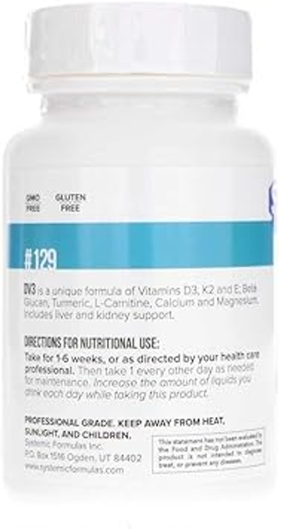 Systemic Formulas Dv3 Bionutriment Vitamin D3 Plus Immune Support