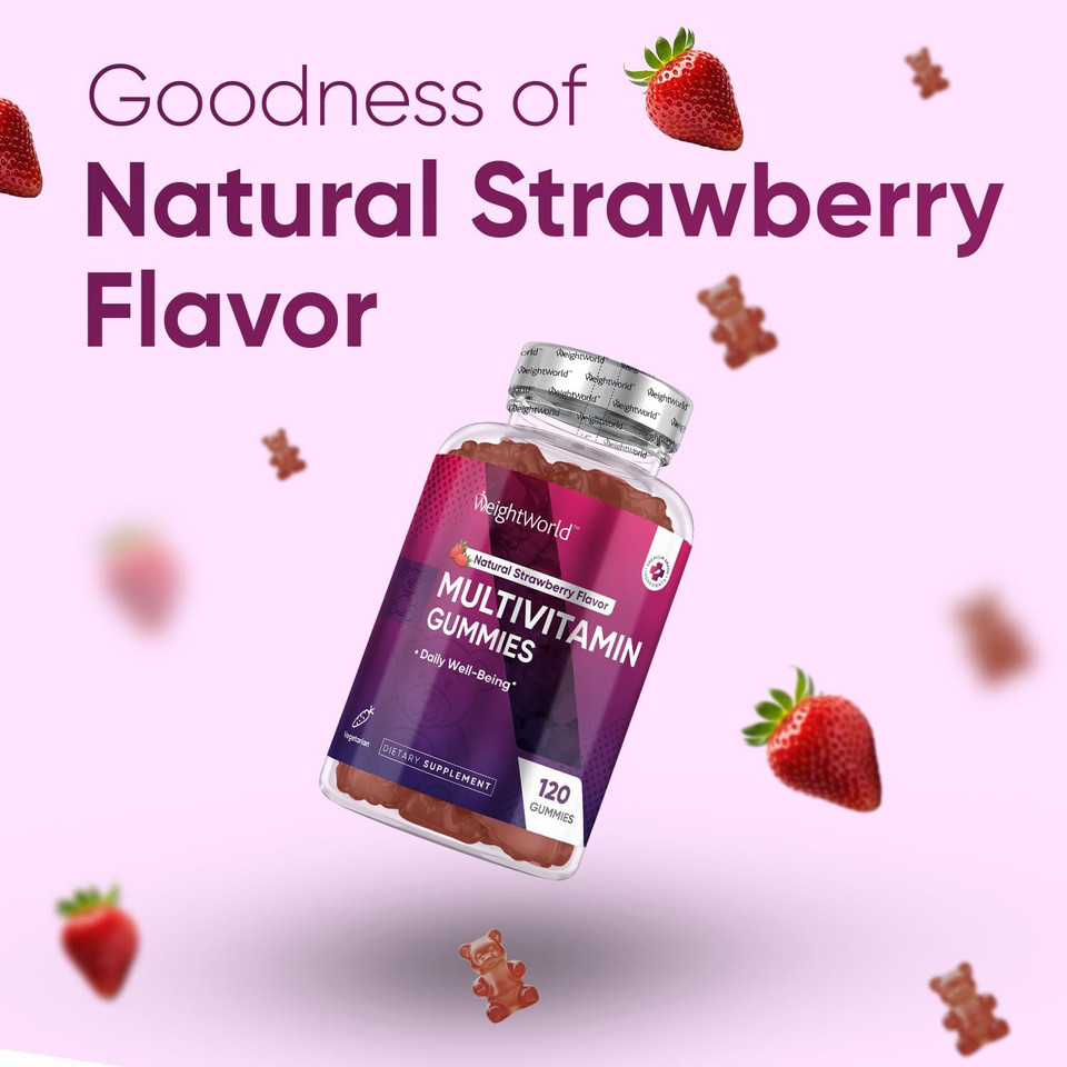 Weightworld Adult Multivitamin Gummies - 120 Men'S Gummy Multivitamins With Nutrients For Daily Well-Being - Vegetarian Women'S Gummy Vitamin (2-Month Supply) - Non-Gmo, Lactose-Free & Gluten-Free