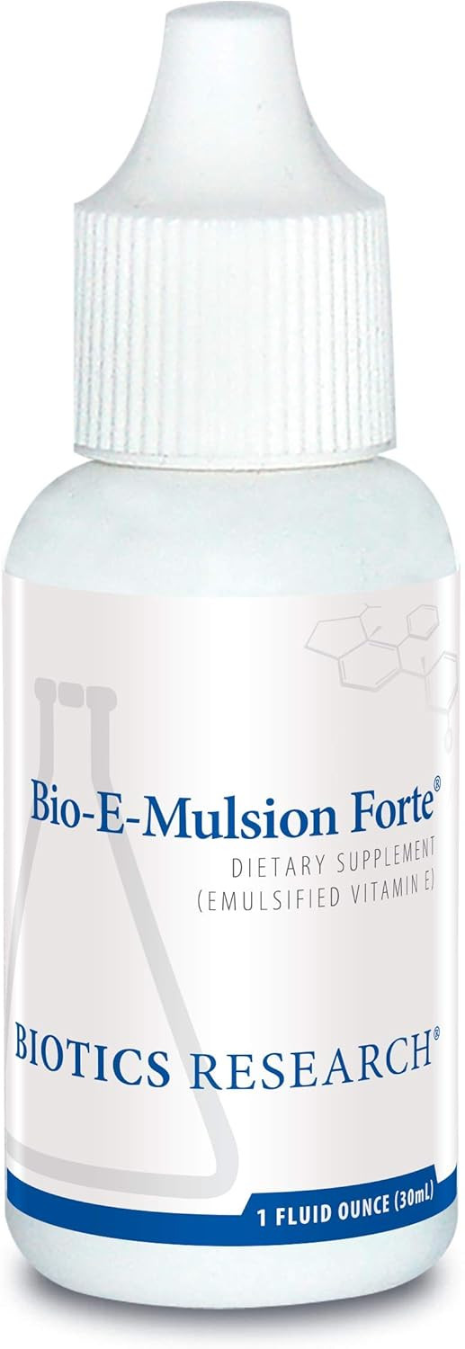 Biotics Research Bio E Mulsion Forte 1 Fliud Ounces, 30 Ml Vitamin E 30 Iu / 5 Drops, Emulsified, Supports Cell Function, Potent Antioxidant Supports Immune Function, Heart Health, 1 Fluid Ounces