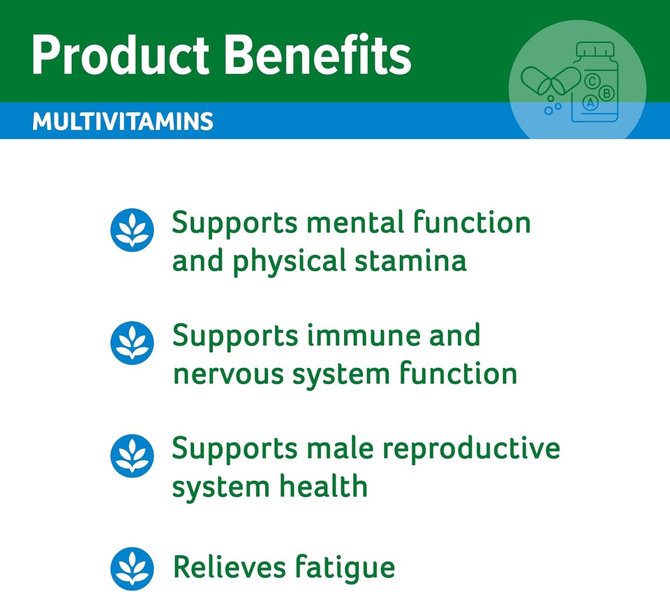 Once Daily Men'S Multi Vitamins & Minerals 100 Capsules