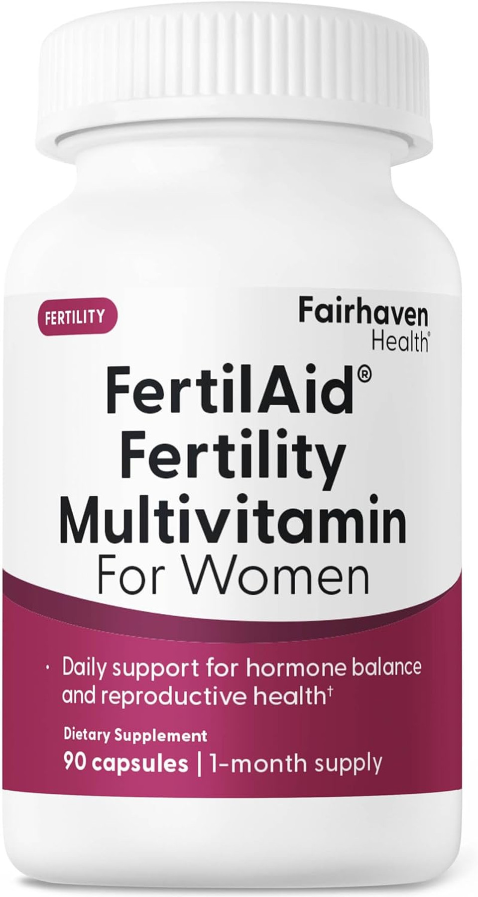 Fairhaven Health Fertilaid For Women | Prenatal Vitamin Fertility Supplements For Women | Conception For Her With Vitex And Folate | Support Cycle Regularity And Ovulation* | 90 Vegan Capsules