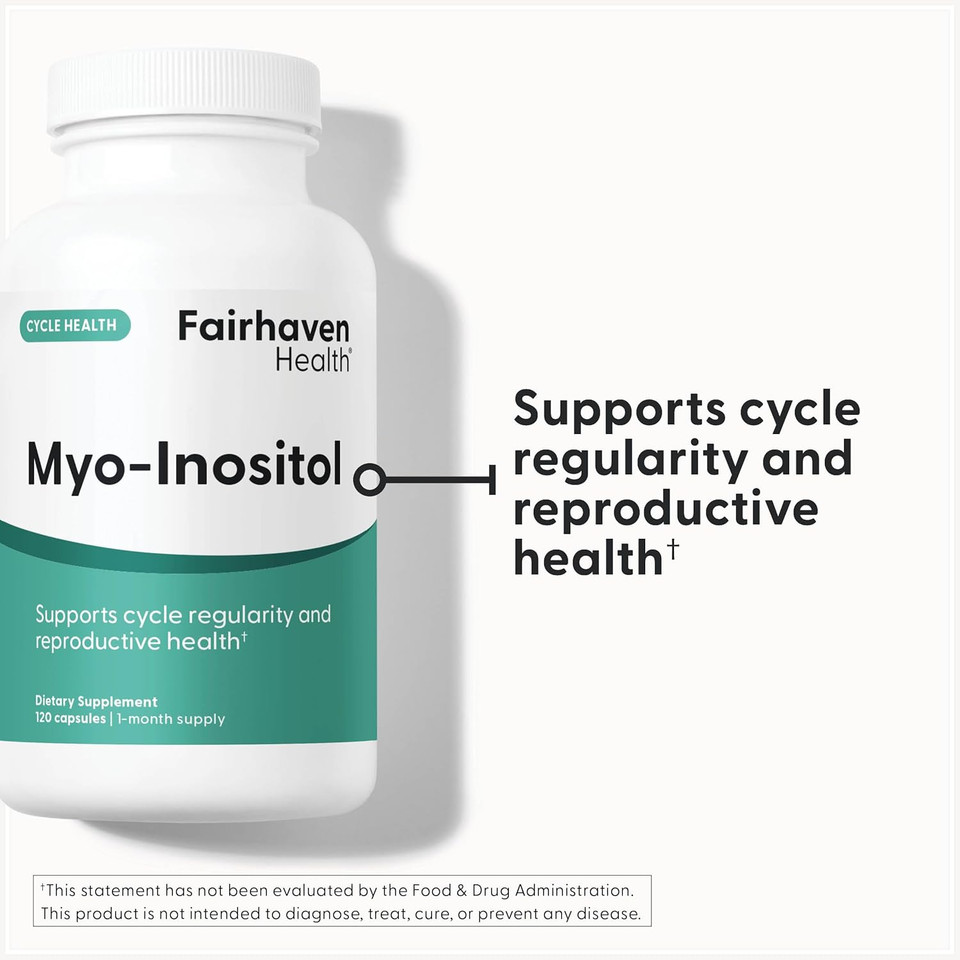 Fairhaven Health Myo-Inositol Supplement For Women And Men | Vitamin B8 2000Mg | Vegan Inositol Powder Capsules | Gluten, Dairy And Soy Free | 240 Myo Inositol Capsules