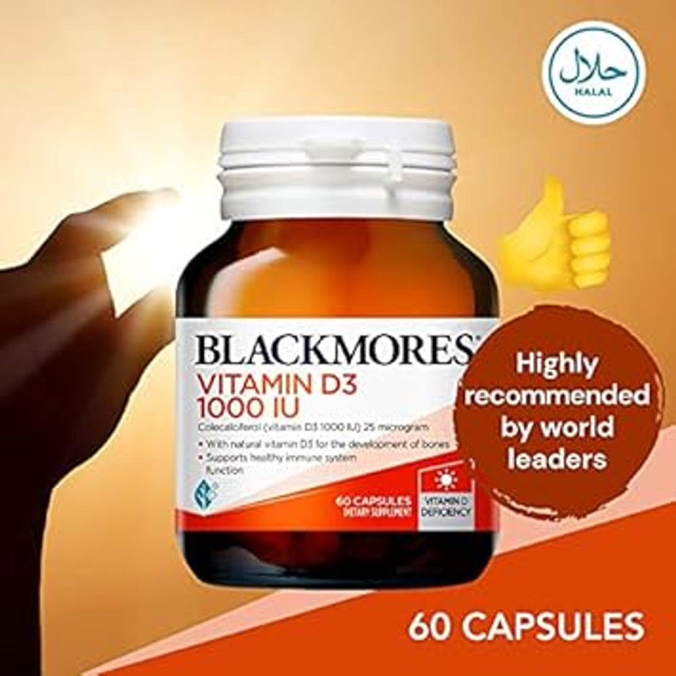 Blackmores Vitamin D3 1000Iu 60 Capsules, High Strength Vitamin D, Made In Australia