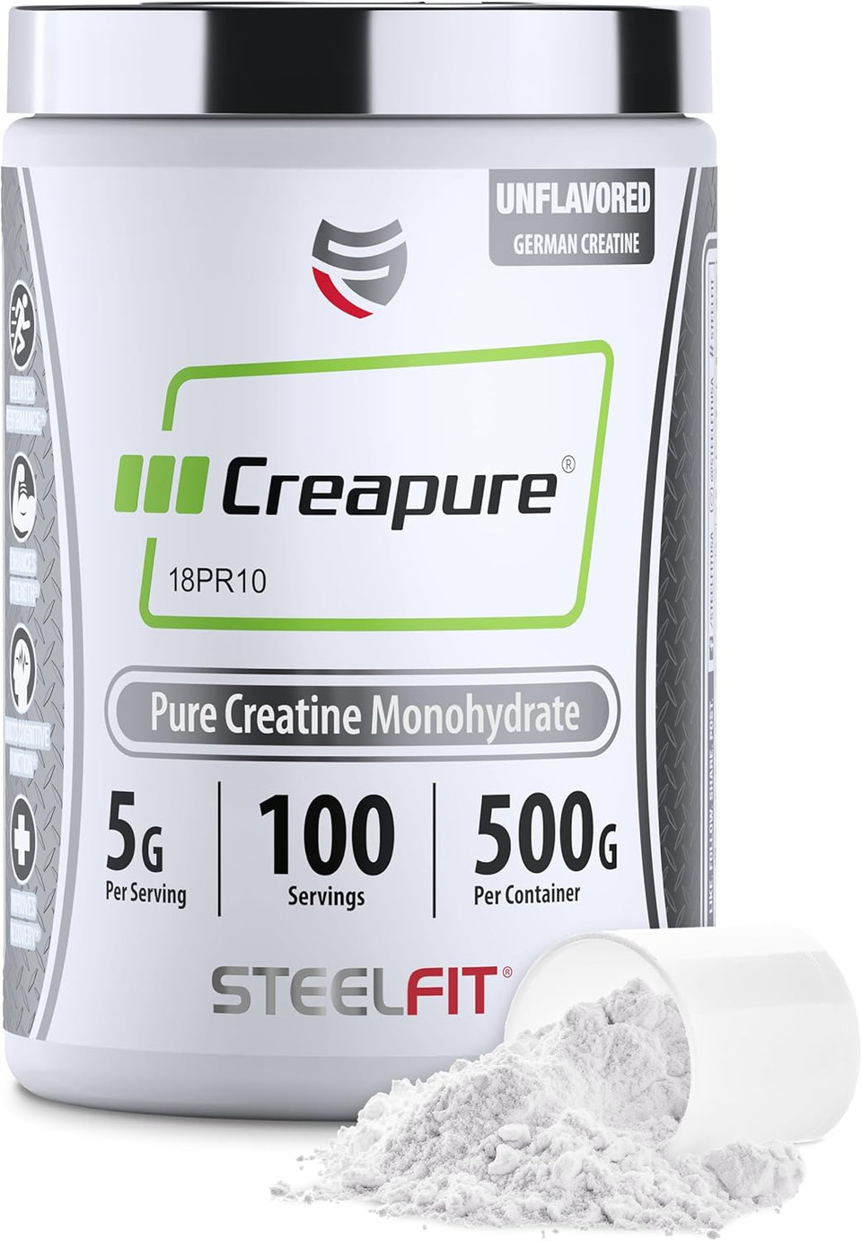 Steelfit Creapure Creatine Monohydrate Gummies For Men & Women, Juicy Watermelon - Gym Workout Nutritional Supplements For Muscle Gain, Brain Health & Strength Building Dietary Supplement, 120 Gummies Steelfit Creapure Creatine Monohydrate Gummies For Men & Women, Juicy Watermelon - Gym Workout Nutritional Supplements For Muscle Gain, Brain Health & Strength Building Dietary Supplement, 120 Gummies