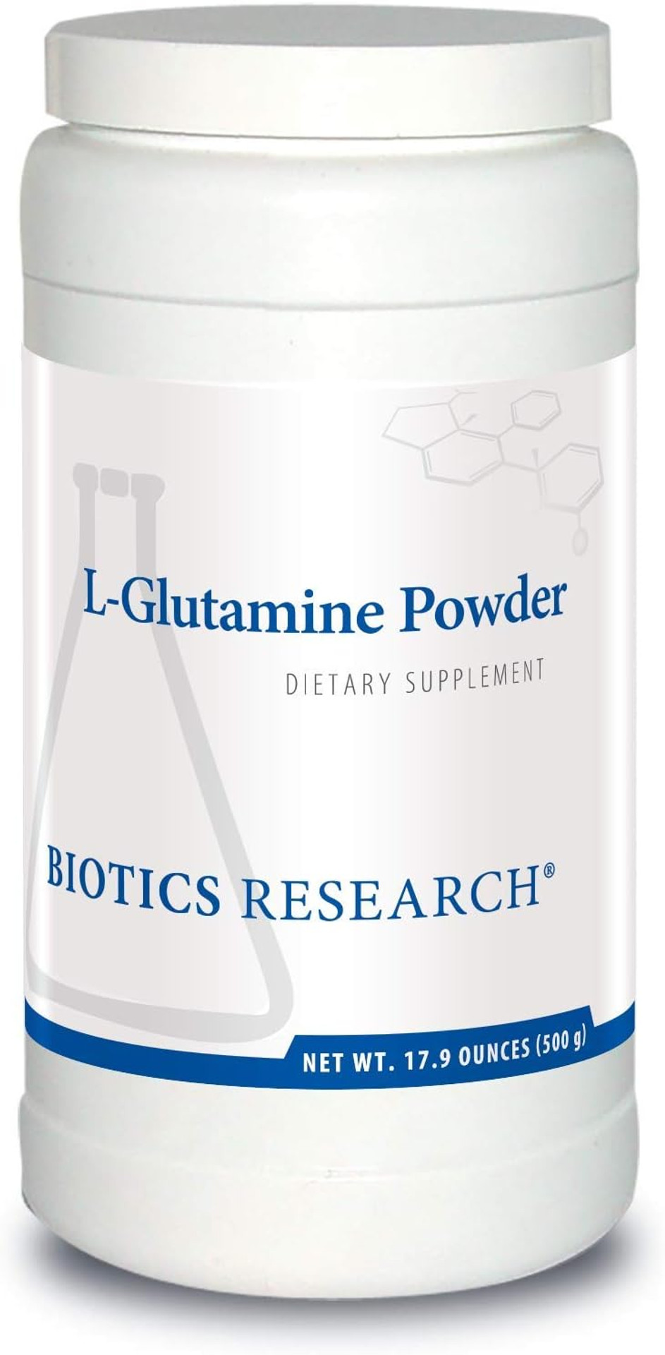 Biotics Research L Glutamine Powder Powdered Formula, 3G/Serving, Gastrointestinal Health, Gut Lining Support, Optimal Muscle Support, Lean Muscle, Antioxidant Activity, 17.9 Ounces 166 Servings