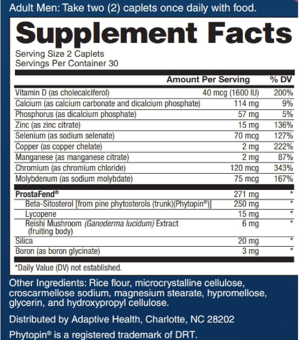 Advanced  Prostate Support Supplement For Men'S Health, Promote Sleep, Support Bladder Emptying, Beta Sitosterol (120 Caplets, 2- Pack) Advanced  Prostate Support Supplement For Men'S Health, Promote Sleep, Support Bladder Emptying, Beta Sitosterol (120 Caplets, 2- Pack)