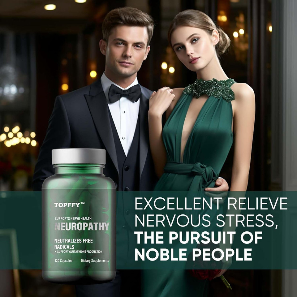 Neuropathy Nerve Relief Support,Nerve Savior For Neuropathy, With 600Mg Alpha Lipoic Acid -Benfotiamine, Maximum Strength Natural Nerve Vitamins -120 Capsules522