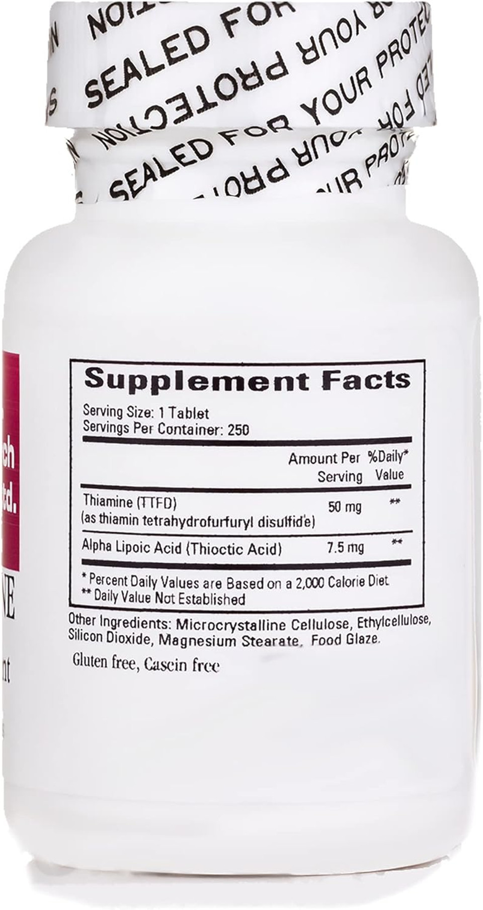 Cardiovascular Research Lipothiamine B Supplement 250 Tablets - Vitamin B1 Now With Alpha Lipoic Acid - 1 X 250 Count Cardiovascular Research Lipothiamine B Supplement 250 Tablets - Vitamin B1 Now With Alpha Lipoic Acid - 1 X 250 Count