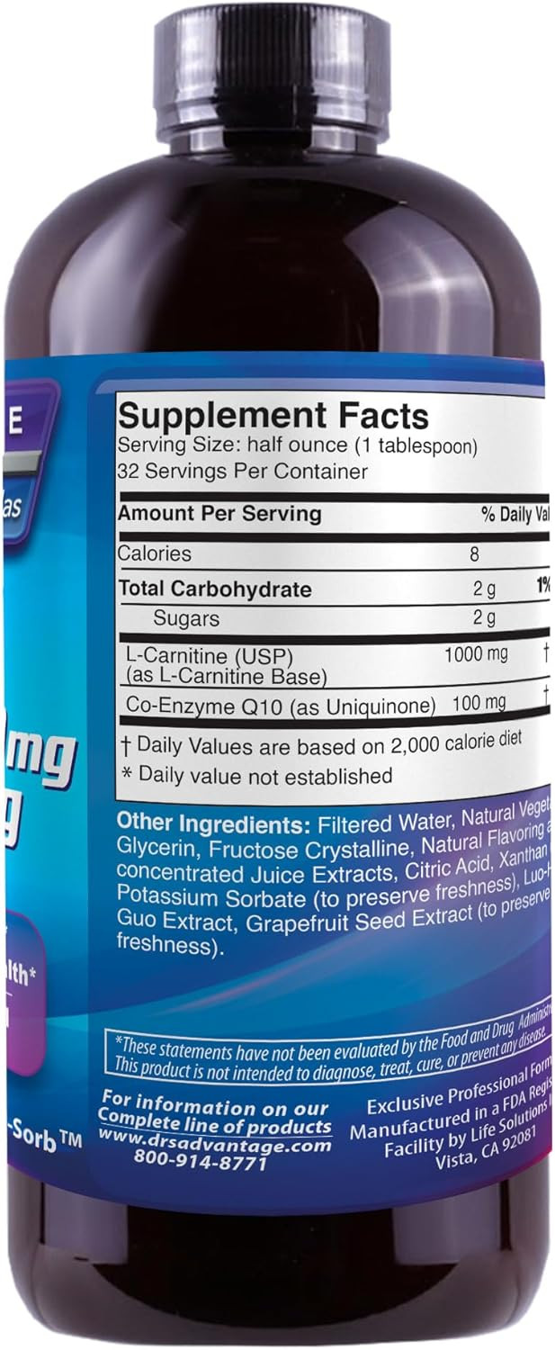 Drs Advantage L-Carnitnie Nutritional Supplement 16 Oz