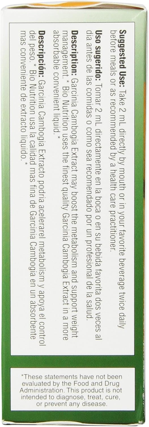 Bio Nutrition Garcinia Cambogia Liquid, 4 Fluid Ounce