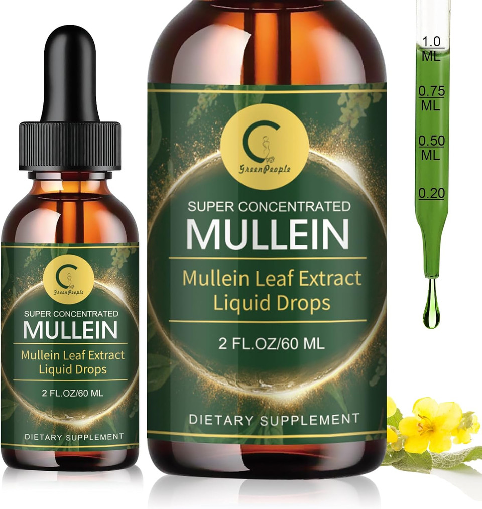 Mullein Drops For Lungs - Lung Cleanse & Detox - Vegan Mullein Leaf Extract Liquid Tincture, Support For Respiratory, Immune, Digestive System, Natural Herbal Supplement, Non-Gmo,2 Fl Oz Mullein Drops For Lungs - Lung Cleanse & Detox - Vegan Mullein Leaf Extract Liquid Tincture, Support For Respiratory, Immune, Digestive System, Natural Herbal Supplement, Non-Gmo,2 Fl Oz