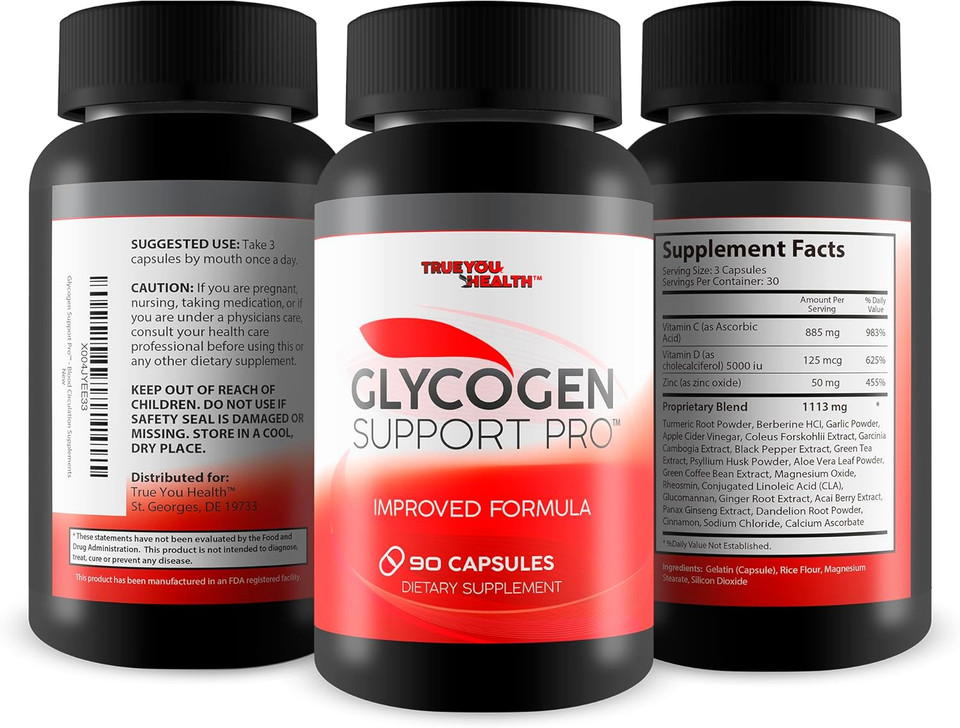 Glycogen Support Pro - Our Best Blood Circulation Supplement For - Sugar Cleanse Detox - Blood Health Blood Balance Circulation And Vein Support Vitamins - Blood Support Blood Circulation Supplements