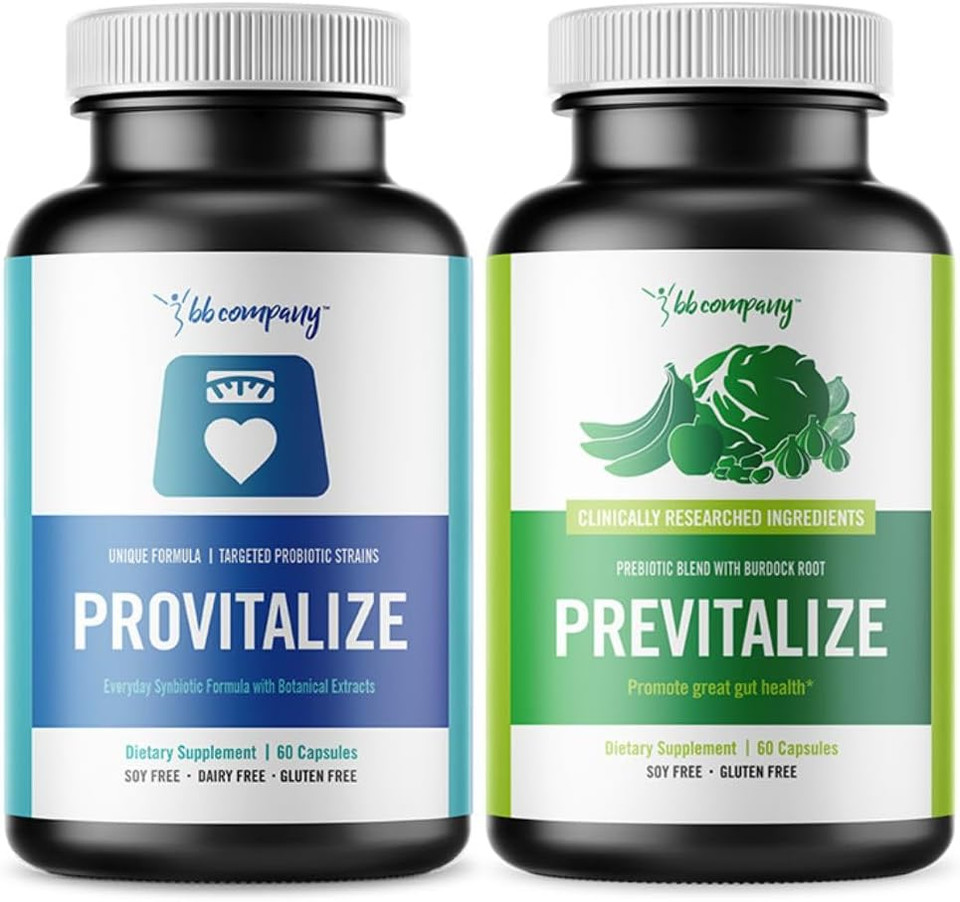 Bb Company Slim Gut Bundle | Menopause Prebiotics And Probiotics For Women | Gut Vitamins For Digestive Health | Supports Joint Health & Sexy Midsection | Provitalize & Previtalize | 30 Day Supply Bb Company Slim Gut Bundle | Menopause Prebiotics And Probiotics For Women | Gut Vitamins For Digestive Health | Supports Joint Health & Sexy Midsection | Provitalize & Previtalize | 30 Day Supply