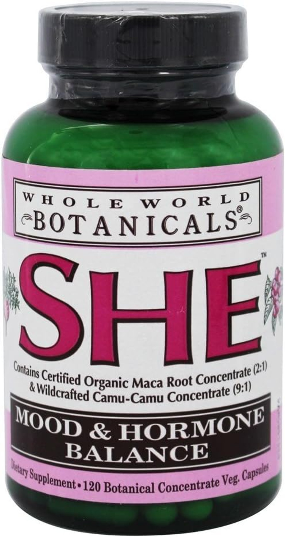 Whole World Botanicals She Mood & Hormone Support, 120 Veg Caps Whole World Botanicals She Mood & Hormone Support, 120 Veg Caps