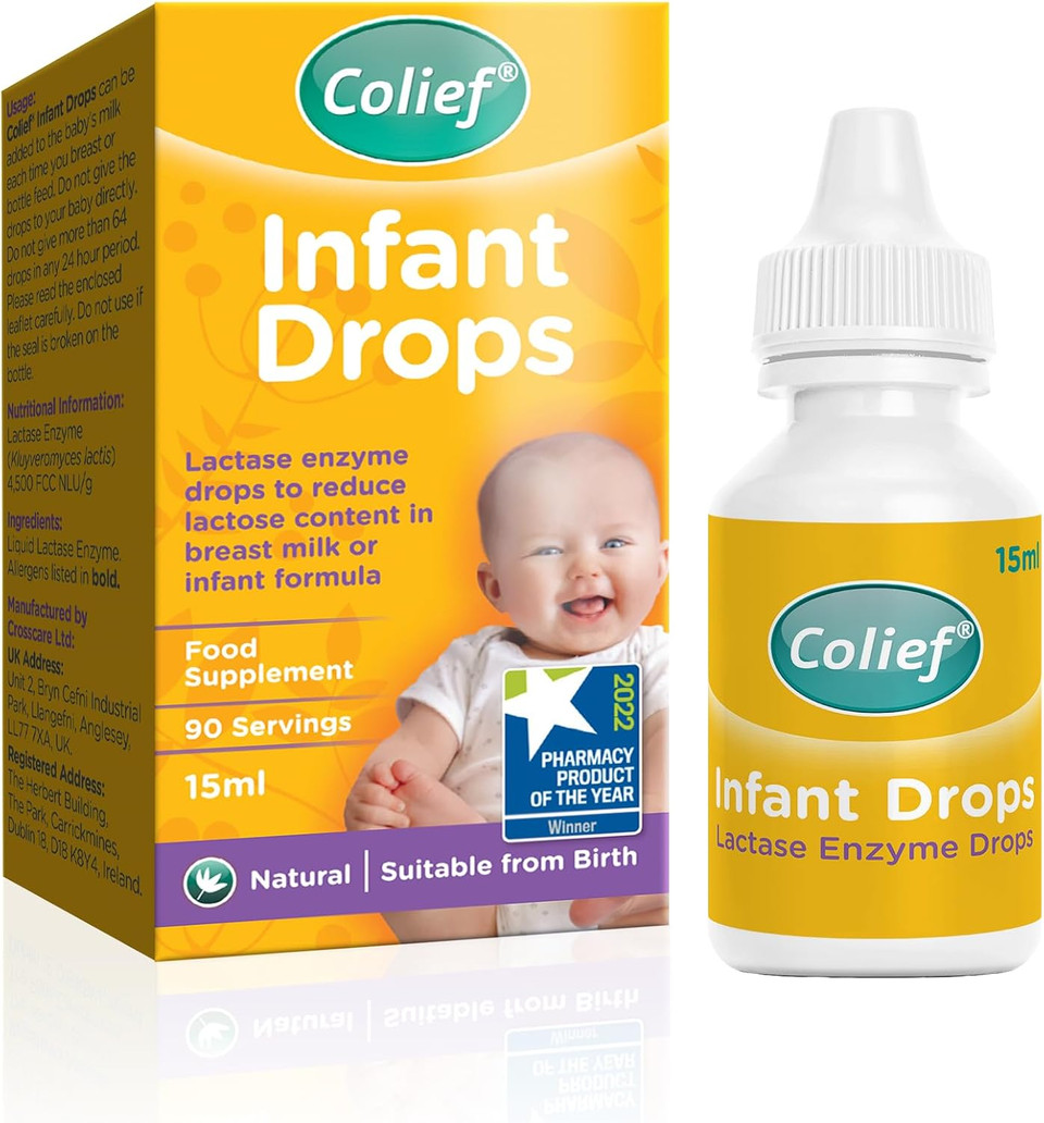 Colief Infant Drops | Lactase Enzyme Drops For Baby | Natural Colic Relief For Babies | Reduces Bloating, Gas And Crying | Safe From Birth (15Ml)