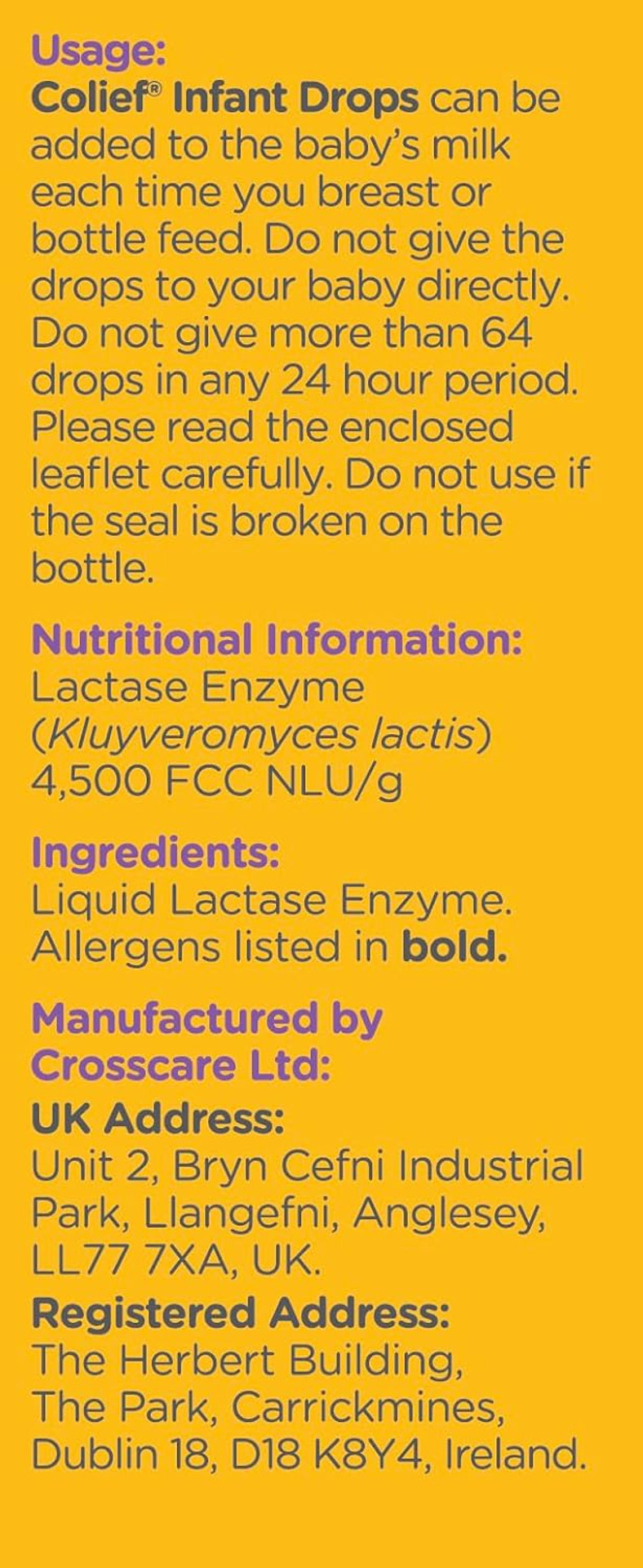 Colief Infant Drops | Lactase Enzyme Drops For Baby | Natural Colic Relief For Babies | Reduces Bloating, Gas And Crying | Safe From Birth (15Ml)