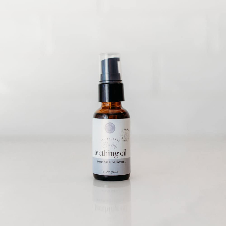 Rowe Casa Organics Baby Teething Oil, Natural Baby Teething Relief With Chamomile And Copaiba, Naturally Relieving And Soothing To Help Ease Discomfort, 1 Fl Oz