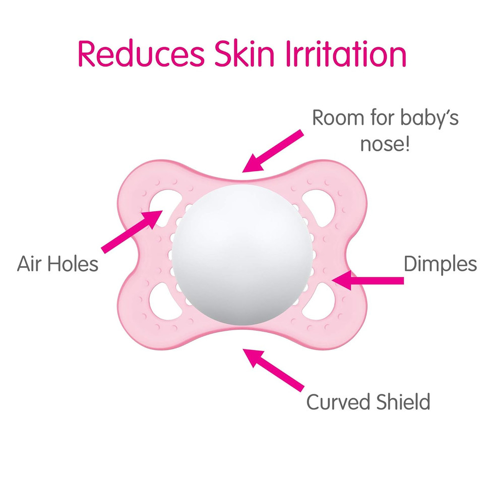 Mam Original Baby Pacifier, Nipple Shape Helps Promote Healthy Oral Development, Sterilizer Case, 2 Pack, 0-6 Months, Animal/Girl Mam Original Baby Pacifier, Nipple Shape Helps Promote Healthy Oral Development, Sterilizer Case, 2 Pack, 0-6 Months, Animal/Girl