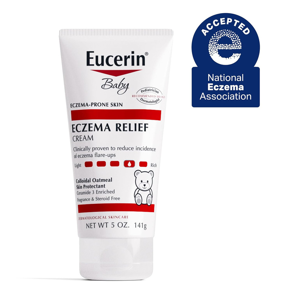 Eucerin Baby Eczema Relief Body Cream, Steroid & Fragrance Free For 3+ Months Of Age, 5 Oz. Tube