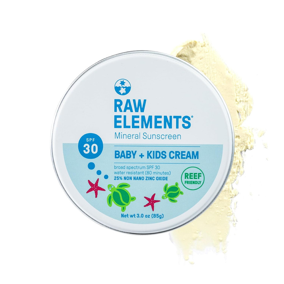Raw Elements Baby & Kids Spf 30 Organic Sunscreen Stick, Non-Nano Zinc Oxide, Reef-Safe, Cruelty-Free, Gluten & Nut Free, Zero Waste Tube, Travel Sunblock 1.0 Oz
