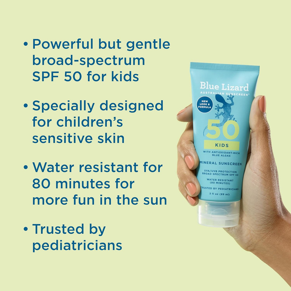 Blue Lizard Kids Mineral Sunscreen Lotion 3 Oz - Spf 50+