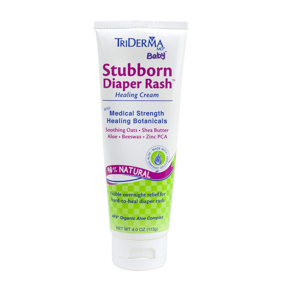 Triderma Md Baby Stubborn Diaper Rash Relief Cream, Healing For Hard-To-Heal Diaper Rash, Treat And Prevent Diaper Rash And Seal Out Wetness, Non-Greasy Diaper Rash Ointment 4.0 Ounce