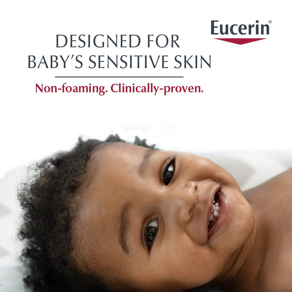 Eucerin Baby Eczema Relief Cream Body Wash, Fragrance Free Eczema Body Wash For Babies With Colloidal Oatmeal, 13.5 Fl Oz Bottle