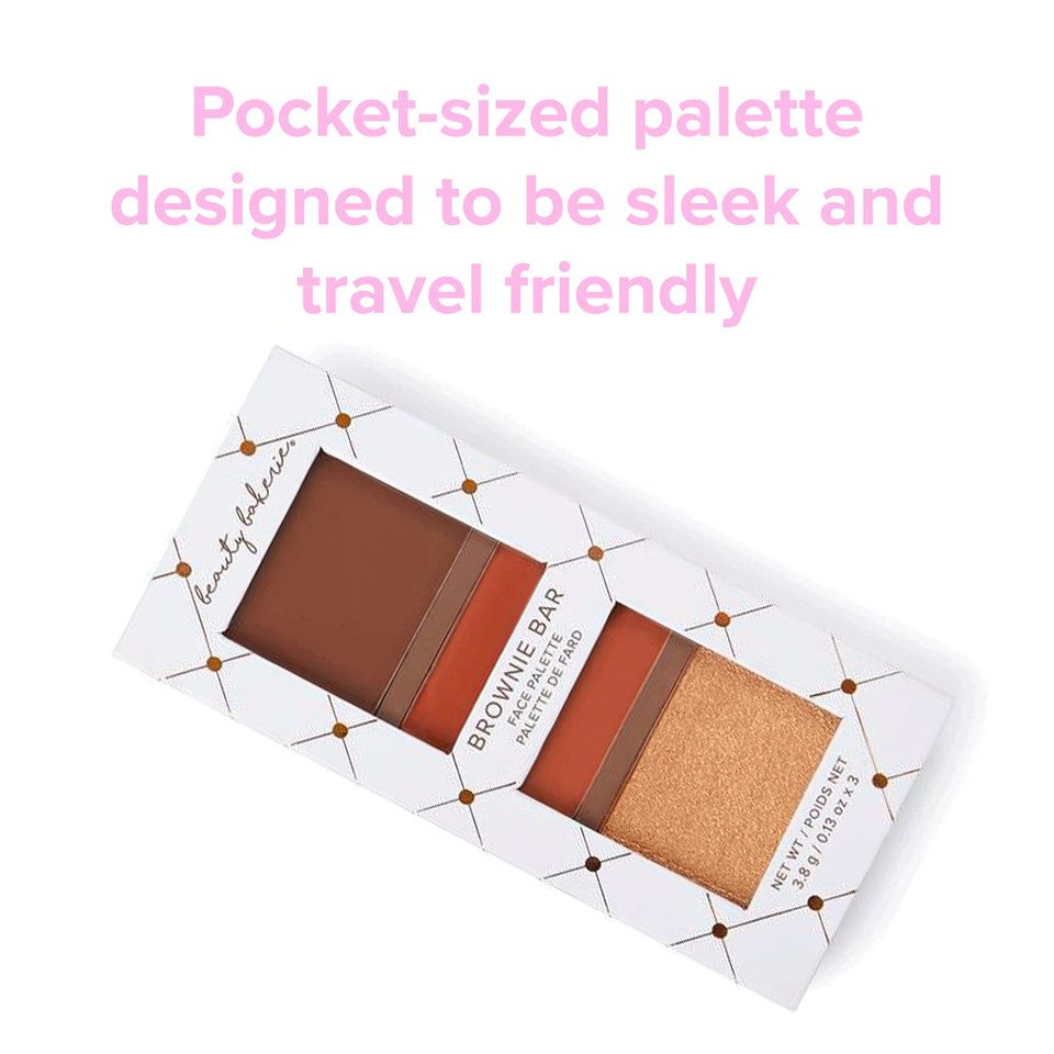 Beauty Bakerie Brownie Bar Mini Makeup Palatte, Contour, Bronzer, And Highlighter Makeup, Travel Sizebrownie Bar
