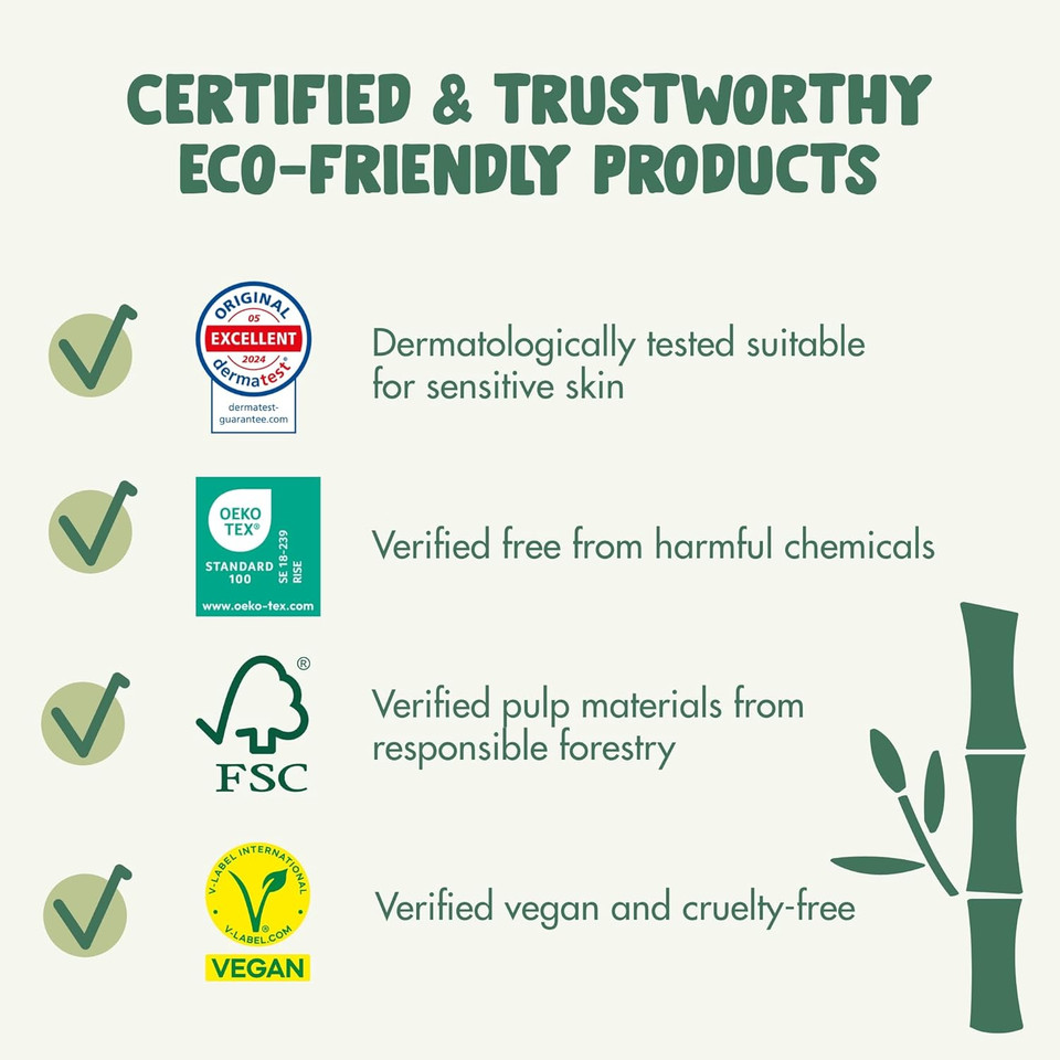 Naty Bamboo Viscose Baby Diapers  Silky Soft, Plant Based, Dermatologically Tested For Sensitive Skin & Super Absorbent (Size 5, 132 Count)