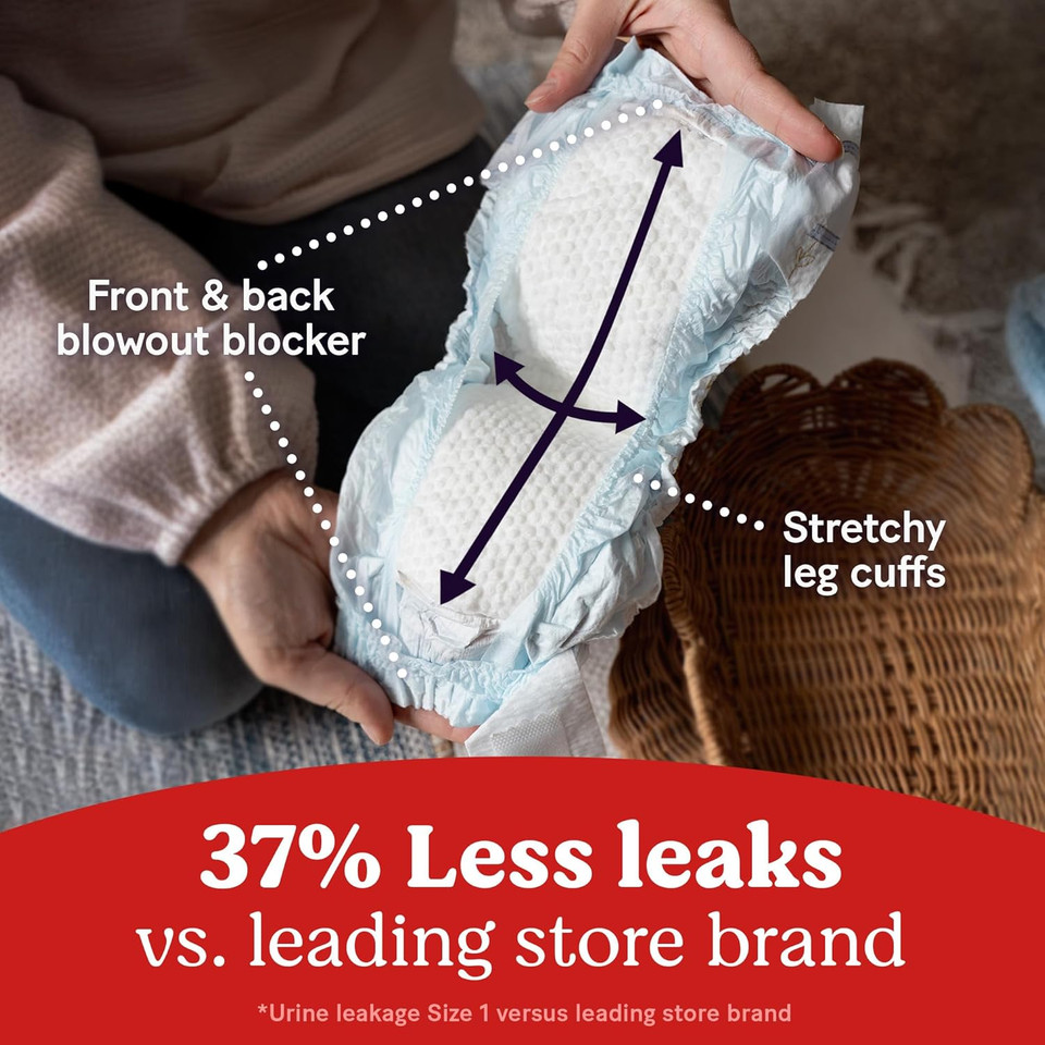 Baby Diapers Size 1, 76Ct, Huggies Little Snugglers, Gentle Skin Protection