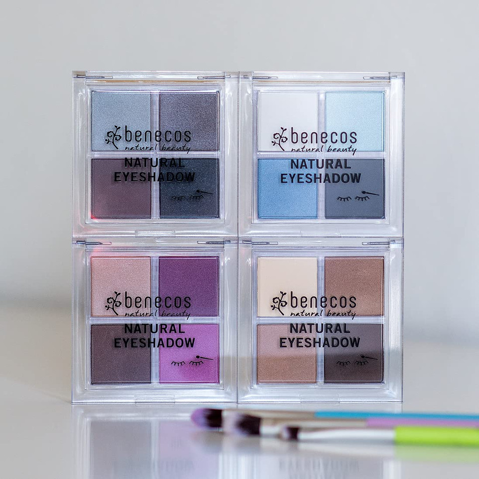 Benecos Quattro, Eyeshadow Palette, Matte And Shimmering, Long-Lasting, Smudge-Free, Natural Eye Shadow Makeup (Beautiful Eyes)
