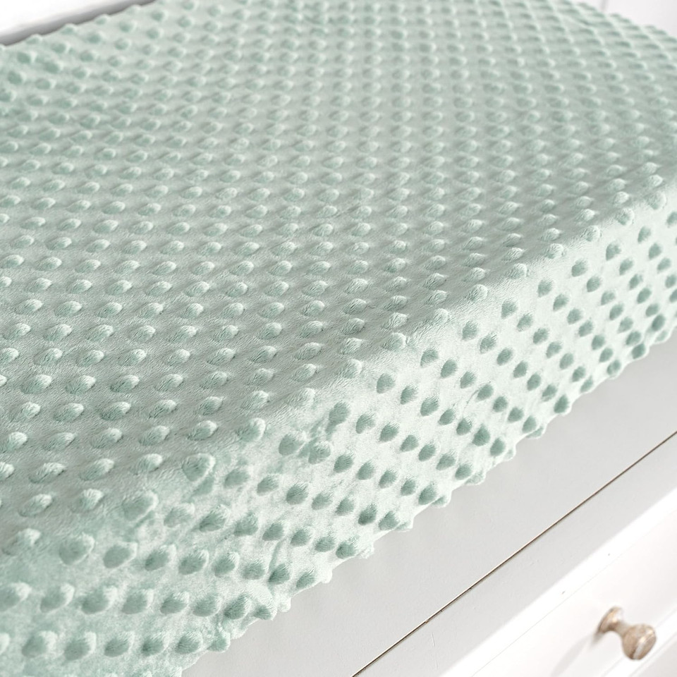 Gerber Baby Boys Girls Neutral Newborn Infant Baby Toddler Nursery Changing Pad Cover, Dotted Blue, 16" X 32