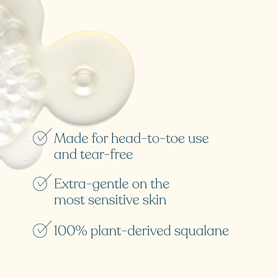 Pipette Baby Shampoo And Body Wash - Rose + Geranium, Tear-Free Bath Time, Hypoallergenic, Moisturizing Plant-Derived Squalane, Non-Toxic, Sulfate Free, 11.8 Fl Oz