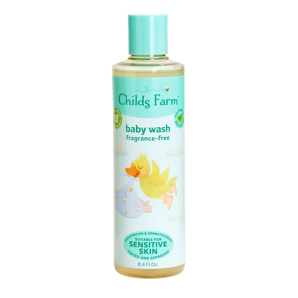 Childs Farm Baby Body Wash, Unfragranced, Gently Cleanses, Suitable For Newborns With Dry, Sensitive And Eczema-Prone Skin, 8.4 Fl Oz
