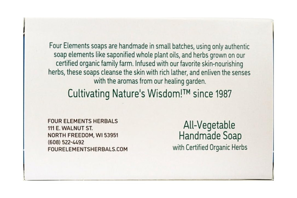 Four Elements 4E Look! No X Ma Organic Herbal Soap, 3.8 Oz - For Best Result! - Pair It With Look No X Ma! Cream
