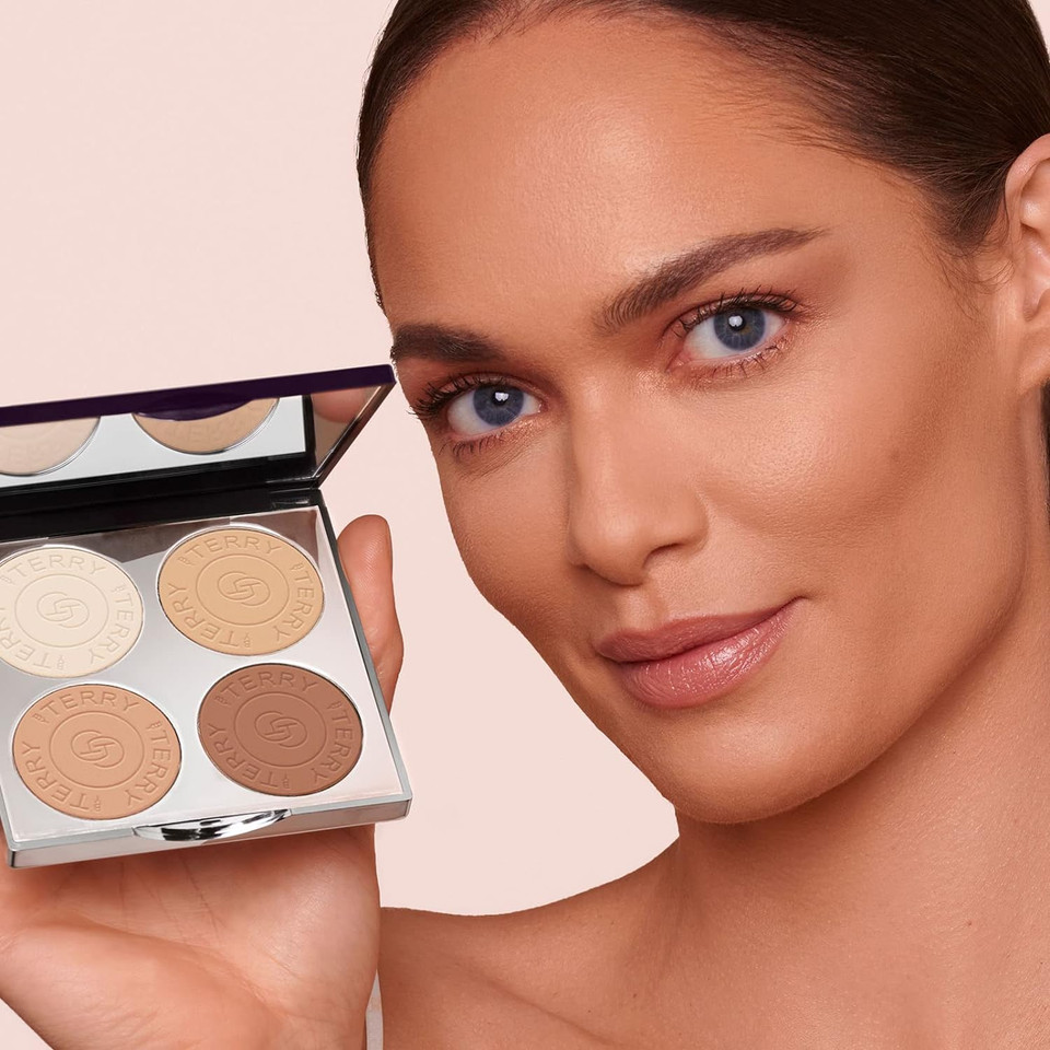 By Terry Hyaluronic Hydra-Powder Palette, 4-Shade, Vegan Contour Palette For Flawless & Matte Complexion, Fair To Mediumfair To Medium