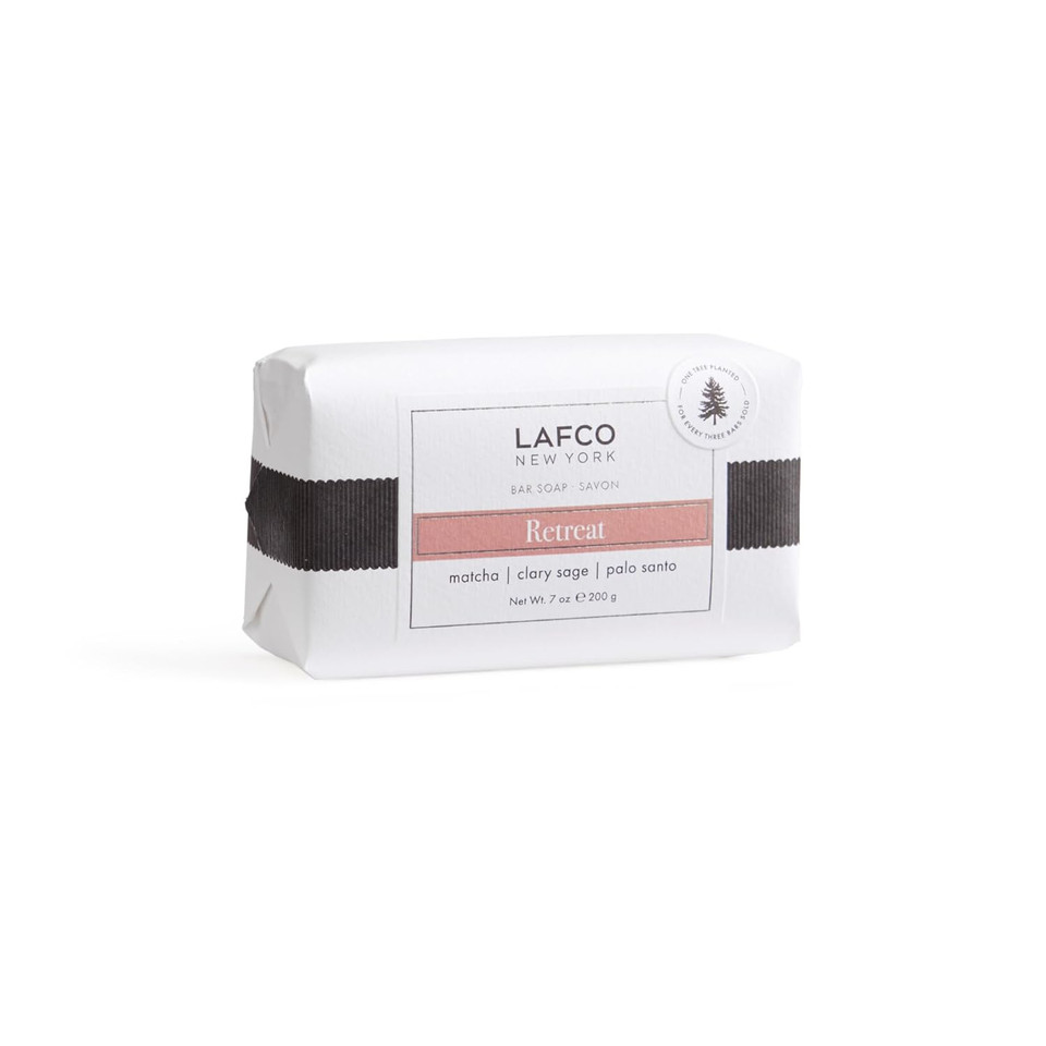 Lafco New York Bar Soap, Retreat - 7 Oz - Ultra-Hydrating, Natural Formula - All Skin Types - Made In Europe