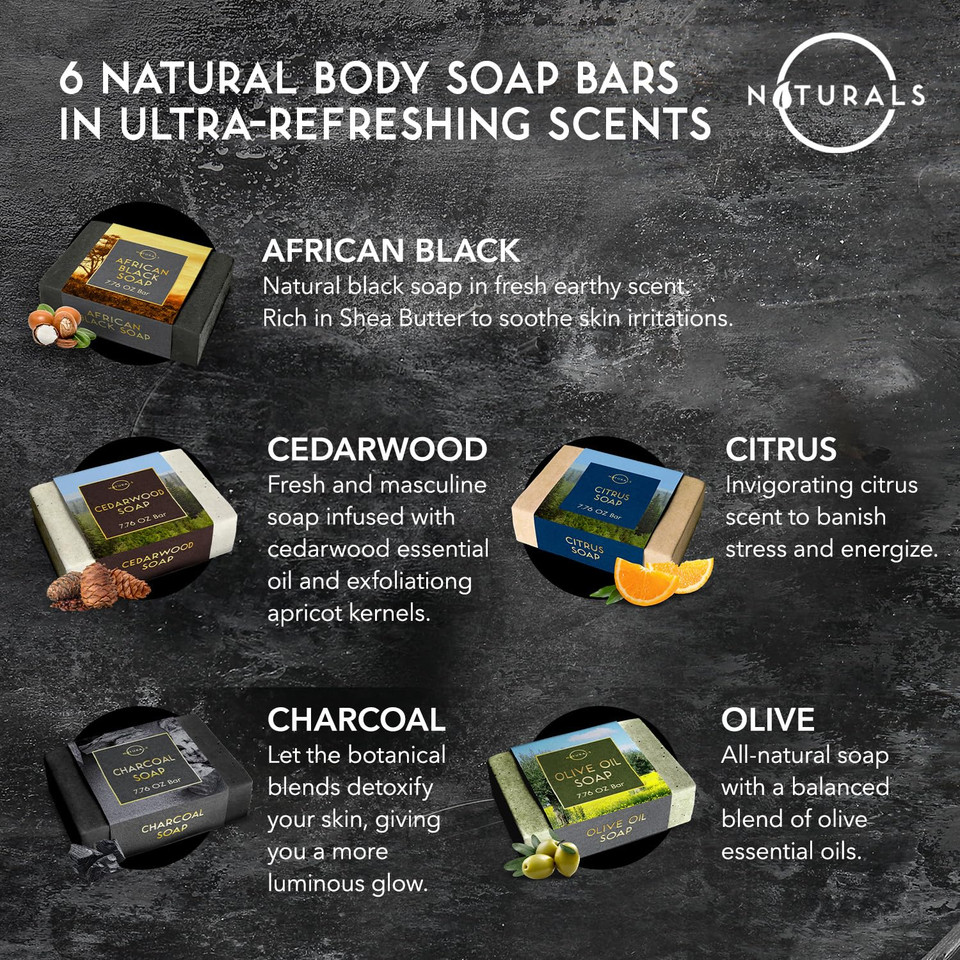 O Naturals Exfoliating Soap Bar With Dry Mint Leaves - Medium Grit Mens Soap, Natural Exfoliating Bar Soap For Men, Peppermint Soap Bar - Face Soap, Moisturizing Mens Face Bar Soap, Mens Soap Bar